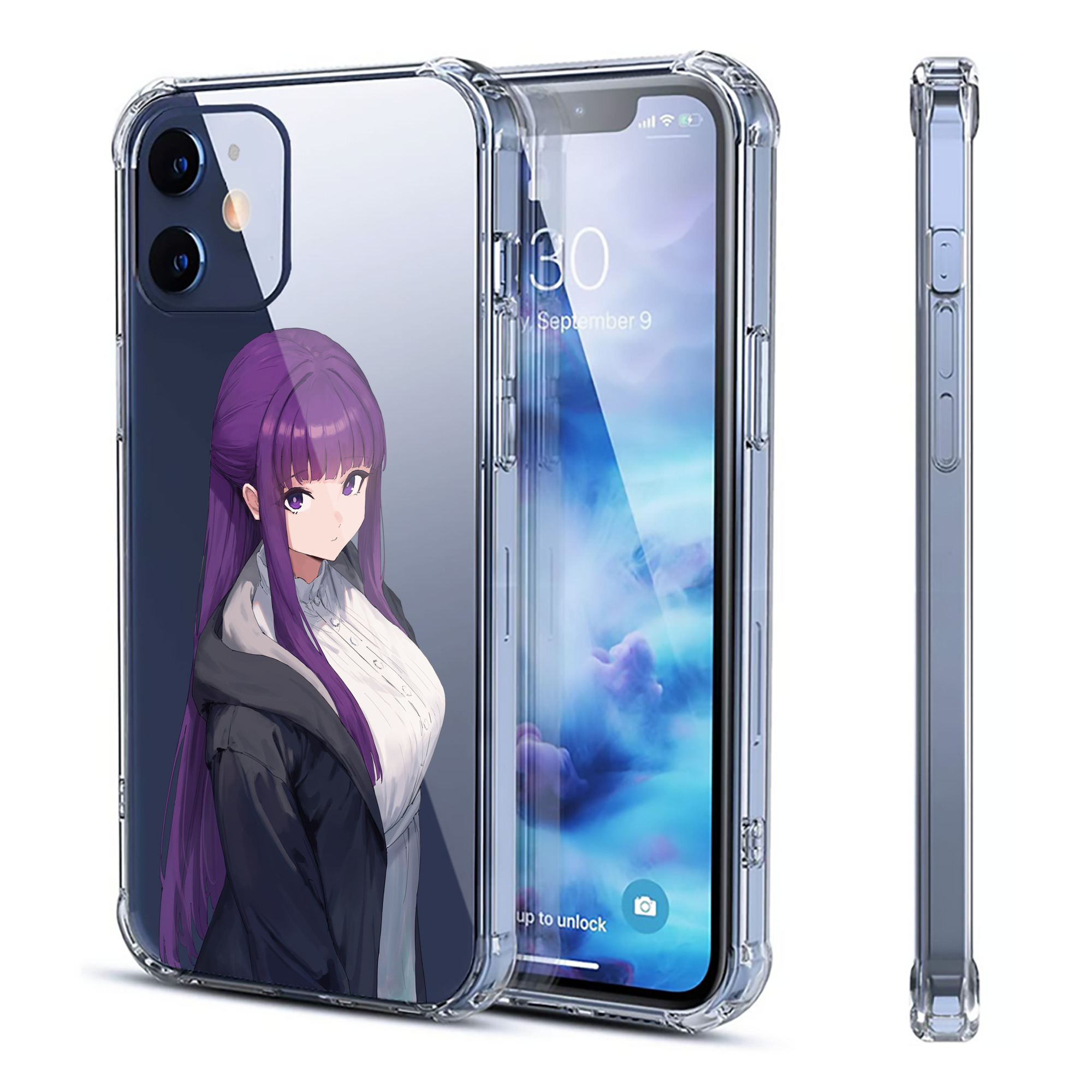（画像用） 葬送のフリーレン Frieren 【iPhone 12シリーズ対応】透明スマホケース（クリアソフトケース）